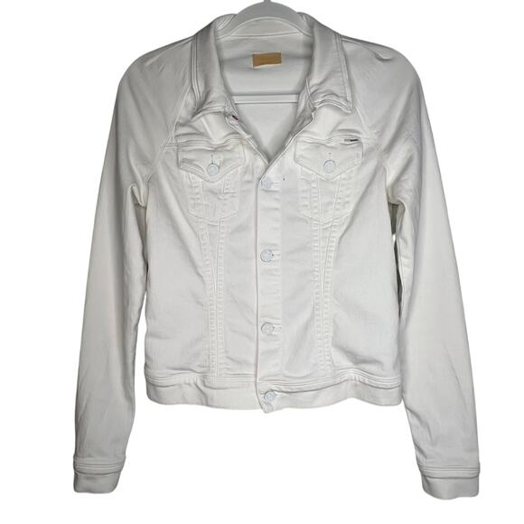 Mother White Denim The Bully Cropped Jacket Size Medium - Picture 3 of 10